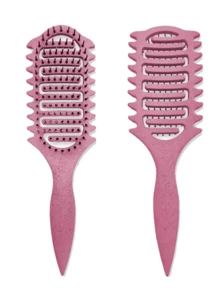 2035hairbrush 捲髮梳，捲度定義梳 - 防靜電尼龍造型梳，適用於捲髮，平滑並定義自然捲度，減少毛躁與斷裂，適合女性與男性 - 彩色 - 查看 35