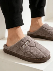 1 Pair Comfortable Women's Fuzzy Slippers, Warm And Breathable Indoor House Shoes, Thermal Slippers, Suitable For All Seasons - Coffee Brown - View 6