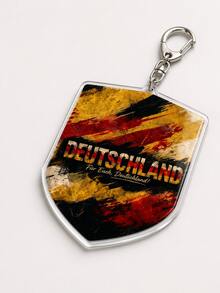 1pc/6style 2026 World Cup Themed Soccer National Team Shield Acrylic Keychain, Argentina, Portugal, Brazil, France, Germany, Spain Fan Exclusive Merchandise, Creative Sports Style Backpack Pendant, Car Rearview Mirror Ornament, Creative Gift For Boyfriend/Brother, Tournament Celebration Souvenir Phone Accessory - Multicolor - View 9