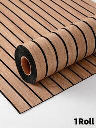 1Rolls Package, 4mm Thick Easy-Apply Peel & Stick 3D Wallpaper Roll, Wood Grain Design - Self-Adhesive SXP For DIY Home Decor, Perfect For Ceilings, Partitions & Curved Surfaces Can Be Used On Walls, Floors Ceilings, Suitable For Living