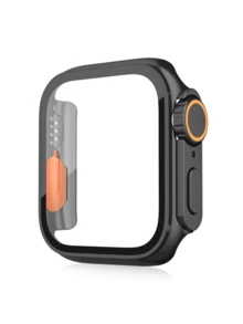 Huastonband 1個Ultra風格PC硬質材質螢幕保護保護殼，適用於Ultra3 SE S10 S9/8/7/6/5/4/3/2/1系列，38mm 40mm 41mm 42mm 44mm 45mm 49mm智慧手錶配件，男女通用，適合夏季海灘活動、派對必備，母親節、教師節、畢業同學禮物 - 黑色 - 查看 7
