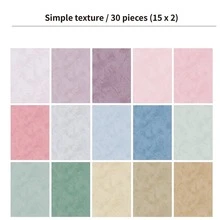 30 Folhas de Papel para Scrapbook com Estampa Floral Vintage Colorida e Xadrez, Papel de Bottom Náutico Oceânico, Papel Artesanal para Decoração de Diário de Scrapbook, Primeiro Dia de Aula - Multicolorido - Visão 12
