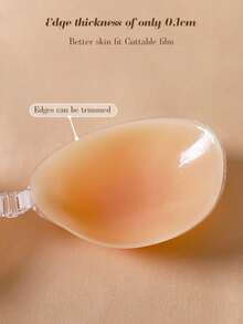 Reusable Front-Closure Invisible Silicone Push-Up Bra, Nipple Covers, Women's Lingerie Accessories, Suitable For Matching With Dresses - Multicolor - View 5