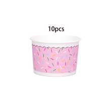 10pcs/20pcs/40pcs Ice Cream Paper Cups,Treat Bowls 7.5cm/3in Bottom 9cm/3.5in Top 6.2cm/2.5inc Height, Pink & Blue Sprinkle Confetti Pattern Wavy Rim Dessert Containers For Sundae, Frozen Yogurt, Snack, Party Favors, Birthday Supplies - Multicolor - View 8