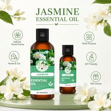 100% Pure Castor Oil 3 Sizes 100ml 30ml 5ml For Diffuser, Diffuser Stone, Humidifier, Suitable For Bedroom, Car, Room, Bathroom And More - Jasmine Essential Oil - View 5