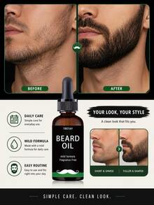 Advanced Moisturizing Beard Repair Oil To Condition Shape And Protect Facial Hair While Promoting Soft Shiny Healthy Beard Growth With Natural Essential Oil Blend   Suitable For Daily Grooming, Styling, Pre-Makeup Use Or Romantic Dates - Multicolor - View 3