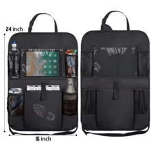 Car Back Seat Organizer Bag With Touchscreen Tablet Holder, Car Storage Pocket Cover, Car Seat Back Protector, Car Accessories - A - View 7