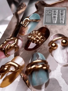 Ins Ring Nail Art Tool High Definition Transparent High Transparency 3D Silicone Nail Decoration DIY Mold - Clear - View 6