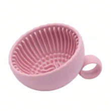 1pc Silicone Makeup Brush Cleaning Bowl, Durable Silicone Brush Pad, Suitable For Cleaning Eyebrow, Blush, Foundation And Eyeshadow Brushes - Multicolor - View 15