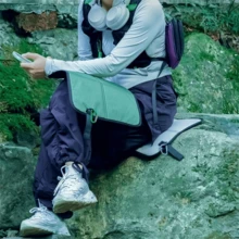 戶外便攜式可折疊座墊，防水防潮加厚露營墊，輕量登山臀墊附登山扣，便攜野餐墊，適用旅行、露營、登山、海灘、公園、戶外活動，返校季、開學季 - 彩色 - 查看 9