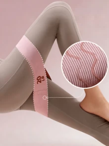 1pc Yoga Hip Resistance Band, Polyester Material High Elasticity, Unisex, Suitable For Hip Shaping Elastic Loop Home Gym Yoga Hip & Leg Training Fitness Sports Yoga Hip Band, Peach Pink Hip Resistance Elastic Band, Pilates Weight Loss Hip Round Fitness Band Fitness Accessories Yoga Stretching Band, Fitness Band, Training Band, Leg Resistance Band Set, Fitness, Muscle Training, Shaping - Multicolor - View 2
