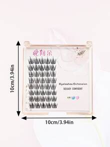 Natural 40pcs Wispy Lash Clusters Manga Cluster Eyelash Extensions Natural Fairy Eyelash Clusters Individual Lashes Clusters C Curly Spiky Lash Extension - C - View 7