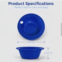 1pc Summer Cooling Pet Water Bowl, Refillable Freezable Reusable Ice Dog Bowl, Long-Lasting Cold Retention, Hydration Cooling Bowl Designed For All Dogs And Cats, Make Pets Love Drinking Water - 19cm*19cm*5.5cm - View 2