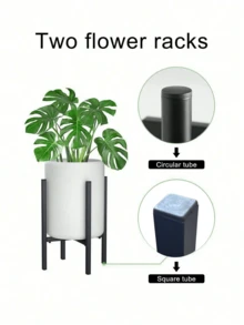1pc Cross-Shaped Adjustable Plant Stand, Detachable Flower Pot Stand, Indoor Plant Pot Holder, Perfect For Indoor Decor, Home Decor, Room Decor And Home Decorations - Black - View 7