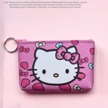 SANRIO 三麗鷗 1個可愛 Hello Kitty 女款迷你零錢包，可愛緊湊設計，裝飾有動漫貓咪角色 - 日常必需收納袋，可愛風格 - 彩色 - 查看 13