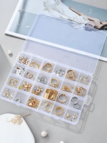 Multi-Compartment Transparent Storage Box, PP Plastic Box, Suitable For Storing Nail Art, Beads, Rhinestones, Small Accessories, Multi-Functional Storage Box, Multi-Compartment Jewelry Box, Hardware Accessories, Fishing Tackle, Jewelry Packaging Box, Wax Bead Storage Box - Clear - View 8