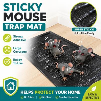4/8 Pieces Of Strong Adhesive Mouse Trap Board, Strong Adhesive Surface Mouse Trap Pad, Suitable For Indoor Traps In Homes, Kitchens, Garages, Storage Rooms, Basements And Corners. It Can Be Cut To Any Size As Needed.