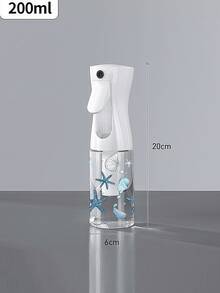 海星與貝殼圖案透明 PET 可重複填充旅行噴霧瓶－多用途細霧噴霧瓶，適用於旅行、出差、卸妝液分裝；可重複使用且具備連續噴霧功能，廣泛用於髮型造型、清潔、植物護理與臉部保濕（圖案隨機裁切） - 彩色 - 查看 4