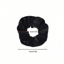 Fashionable Velvet Hair Scrunchie With Hidden Pocket, Multi-Functional Storage For Hair Accessories, Cash And Keys, Compact And Portable, Travel Essential - Multicolor - View 10
