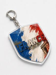 1pc/6style 2026 World Cup Themed Soccer National Team Shield Acrylic Keychain, Argentina, Portugal, Brazil, France, Germany, Spain Fan Exclusive Merchandise, Creative Sports Style Backpack Pendant, Car Rearview Mirror Ornament, Creative Gift For Boyfriend/Brother, Tournament Celebration Souvenir Phone Accessory - Multicolor - View 8