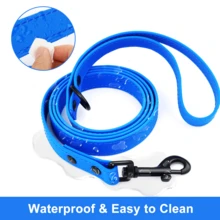 PVC Material Dog Leash Suitable For Training And Walking, Waterproof, Odor-Resistant, Rust-Proof, Stain-Resistant, Easy To Clean, 4 Colors Available, Durable And Sturdy, Comfortable Grip, For Small, Medium And Large Dogs - Blue - View 4