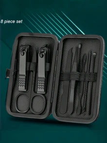 30pcs Nail Care Tool Set, Includes Nail Clippers, Nail Cutters, Ingrown Nail Trimmers, Nail Pliers And Nail Grooming Tools, Neutral Grooming Kit (Black) - Black - View 10