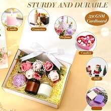 10/4pcs Kotak Hadiah Berbingkai Emas Putih dengan Tutup, Kotak Lamaran Pengiring Pengantin Pria, Kotak Hadiah Pita Putih Mewah, Kotak Hadiah Pernikahan, Kotak Hadiah Ulang Tahun, Kotak Hadiah Pesta, Kotak Hadiah, Kotak Hadiah Pengiring Pengantin Wanita, Hadiah Wisuda, Kotak Hadiah Hari Valentine, Hadiah Valentine untuk Kembali ke Sekolah - Putih dengan hiasan emas - View 4