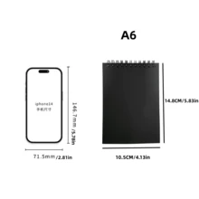 A3、A4、A5、A6多尺寸螺旋装订素描本，30张/60页空白页，符合人体工学的螺旋设计，不伤手，厚实防渗墨的艺术纸，适用于马克笔和彩色铅笔，适合学生和艺术家使用。 - 單件 - 查看 9