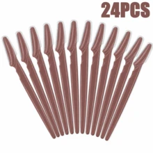 6pcs Coffee Brown Set, Eyebrow Trimmer/Razor, Exfoliating Hair Removal Tool, Body Hair Removal Trimmer And Facial & Set, Long Handle Blade With Precision Protective Cover, Eyebrow Shaping Tool, Suitable For Daily Use - Redwood - View 11