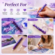 Bolígrafo de pintura de diamantes de resina 5D DIY con puntas de rosca, bolígrafo de arte de diamantes con puntas multifuncionales de plástico, herramientas de pintura de diamantes para arte de diamantes DIY - Ver 6