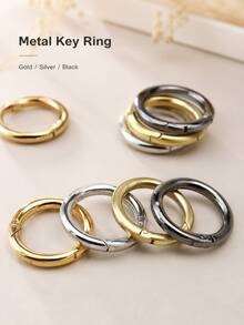 5/10/20pcs Alloy Spring Snap Hook One-Touch Open/Close Anti-Loss Keychain Clip, Outdoor Camping Backpack Hanging Ornament, Wear-Resistant Rust-Proof Metal Quick Hook - Multicolor - View 4