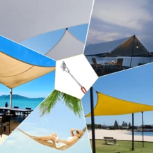 41 piezas Kit de hardware para toldo de sombra para exteriores, Accesorios para Toldos, Kit de Hardware de Acero Inoxidable, Fijaciones para Toldo con Cuerdas de Paracaídas para Vela Triangular Rectangular, Césped y Jardín,accesorios de acero inoxidable de alta resistencia para la instalación de toldos de patio - 41 piezas - Ver 2