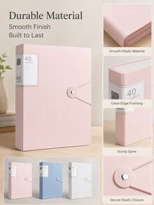 Morandi Color A4 Snap Folder, 40/60/100 Pages Optional, Soft Low Saturation Tones, Minimalist Soothing Design, Keeps Documents Organized And Adds A Sense Of Ritual To Desktop Arrangement - Multiple Styles - View 2