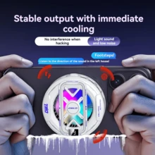 1pc Phone Cooler With Digital Display And Real-Time Temperature Monitoring, Fast Cooling, Universal Phone Cooling Back Clip Holder For Mobile Games And Tablets - Multicolor - View 5
