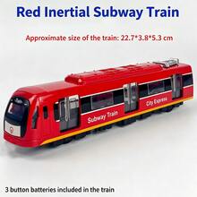 1pc Realistic City Subway Model Toy: With Sound And Light Effects, Openable Doors, Inertial Sliding; Multiple Colors Available, Desktop Decoration; Children's Toy Gift - Multicolor - View 9