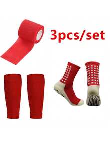 3 Pairs Unisex Sports Socks, Anti-Slip Football Socks - Multicolor - View 18