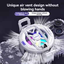 1pc Phone Cooler With Digital Display And Real-Time Temperature Monitoring, Fast Cooling, Universal Phone Cooling Back Clip Holder For Mobile Games And Tablets - Multicolor - View 6