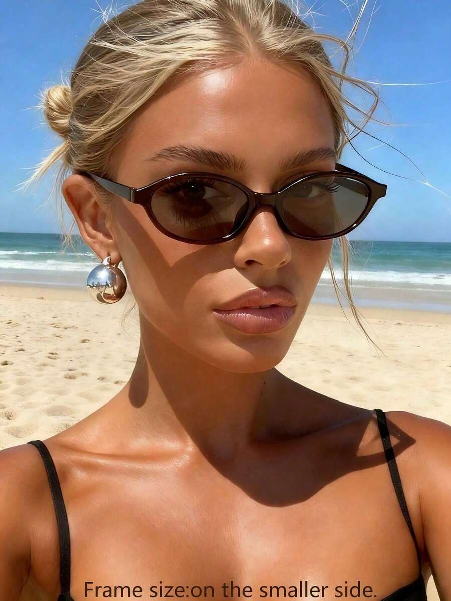 1pc Multicolor Retro Cat Eye Glasses Women Plastic Frame Fashion Accessories For Party Beach - 彩色 - 查看 1