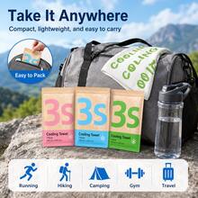 5pcs Cooling Towels For The Neck And Face, Ideal For Sports, Fitness, Running, Hiking, Camping And Travel. These Lightweight, Breathable And Reusable Towels Provide Rapid Cooling In Summer. - 5pcs - View 4