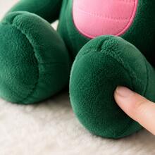 Hasbro 1 pieza Muñeco de peluche de dinosaurio verde, muñeco de peluche con lazo rosa y barriga rosa de estilo japonés lindo, peluche suave y amigable con la piel, adecuado para niñas, niños y adolescentes, decoración de habitación, regalo de cumpleaños y vacaciones - Verde - Ver 3
