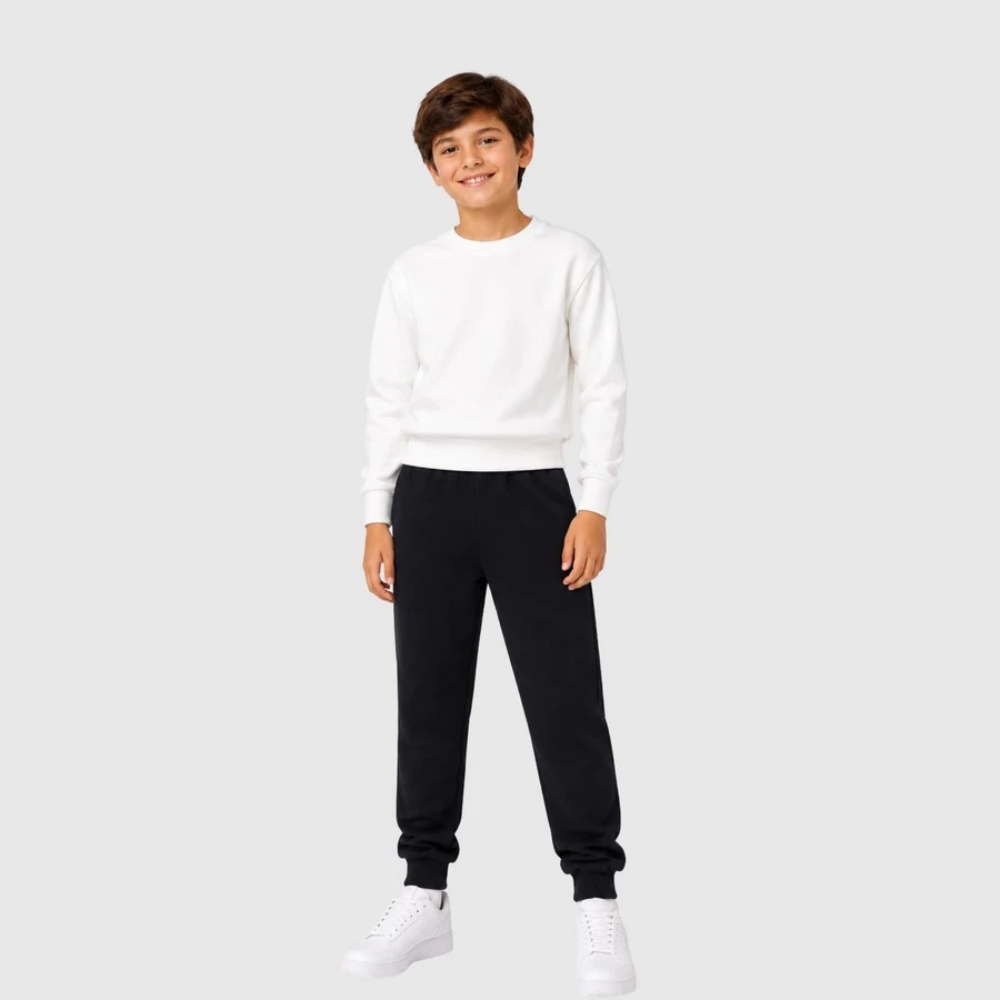 Kyly Kids' Fleece Pants With Cuffs, 100% Cotton, Original, Assorted Colors - 各種各樣的 - 查看 1