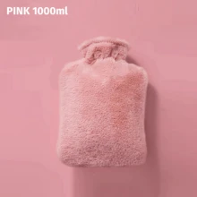 1pc 2000ml Premium Faux Fur Hot Water Bottle, Soothes Pain And Brings Comfort - Suitable For Neck, Back, Shoulders, Legs And Menstrual Cramps (Due To Different Batches, Texture And Color May Vary Slightly. We Apologize For Any Inconvenience Caused.) - Multicolor - View 12