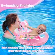 Baby Inflatable Crab Swim Ring With Seat And Handles, Summer Pool Beach Water Toy For Infants And Toddlers - Multicolor - View 4