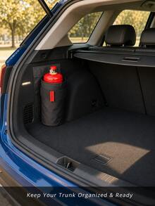 Oxford Cloth Car Fire Extinguisher Storage Bag - Durable Trunk Storage Bag And Seat Back Hook, Suitable For Fire Extinguisher Storage, Car Accessories And Fire Extinguisher Organization - A - View 2