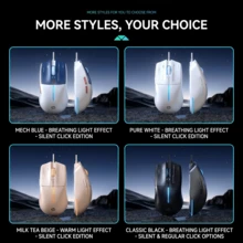 HP M100 Wired Gaming Mouse, RGB Breathing Light Effect, Universal USB Interface, Ergonomic, 4-Level DPI Adjustment, Symmetrical Design, Multiple Colors Available, Suitable For Laptop, Desktop Computer - View 10