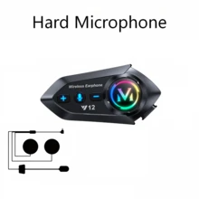 Y12 Motorcycle Helmet Bluetooth Headset Noise-Canceling Headset With Built-In Microphone For Full-Face And Half-Face Riding Helmets 400mAh - A - View 13