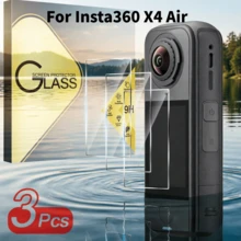 3片装 X4 Air 屏幕保护膜，9H 硬度全覆盖钢化玻璃屏幕保护膜，兼容 Insta360 X4 Air 运动相机配件，超清晰，防指纹，易于安装，无气泡。 - 查看 1