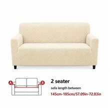 1 pieza Funda de sofá de terciopelo de maíz, funda elástica de felpa suave para sofá, resistente a arañazos de gato y pelo de mascota, protector de muebles lavable con protección completa antideslizante para 1-4 plazas para decoración del hogar - Funda de sofá de vellón de maíz - Ver 23