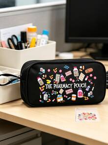 Waterproof Medication Organizer Bag, Portable Pill Pouch With Pharmacy Logo And Wrist Strap, Casual And Convenient For Daily Commute, Shopping And More. Essential Medical Accessory, Multifunctional Fabric Medicine Bag, Portable First Aid Kit, Outdoor Travel Pill Pouch, Dormitory Emergency Medicine Storage Bag, Suitable For Men And Women, Can Be Used As Medication Bag/Digital Accessory Organizer/Toiletry Bag Or Daily Makeup Bag - Multicolor - View 3
