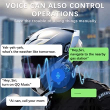 Y12 Motorcycle Helmet Bluetooth Headset Noise-Canceling Headset With Built-In Microphone For Full-Face And Half-Face Riding Helmets 400mAh - A - View 7
